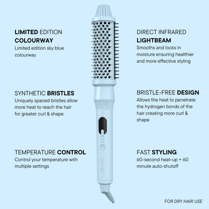 GlowBrush | Maakt snel en eenvoudig glad en steil haar mogelijk