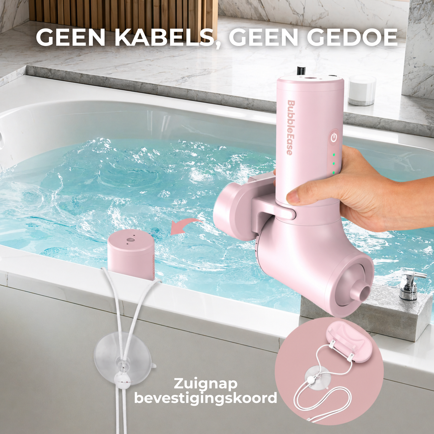 BubbleEase | Draadloos jetspa-systeem