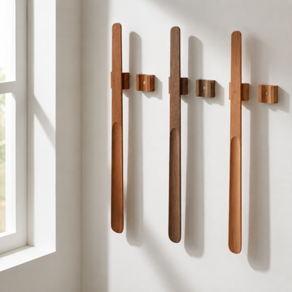 SlipEase | Magnetische, massief houten schoenlepel
