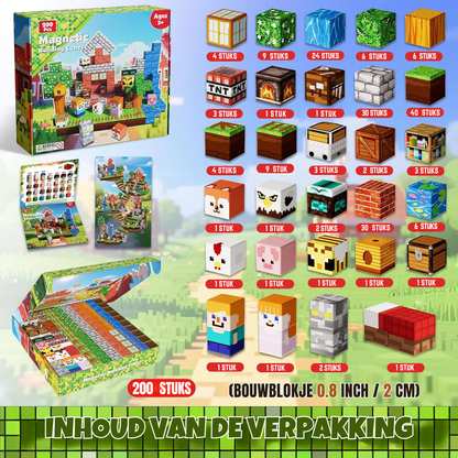 Graslandplezier - Magnetische Bouwtegels STEM Speelgoed | 2025 Dorpscollectie | 100–300 stuks | 2cm