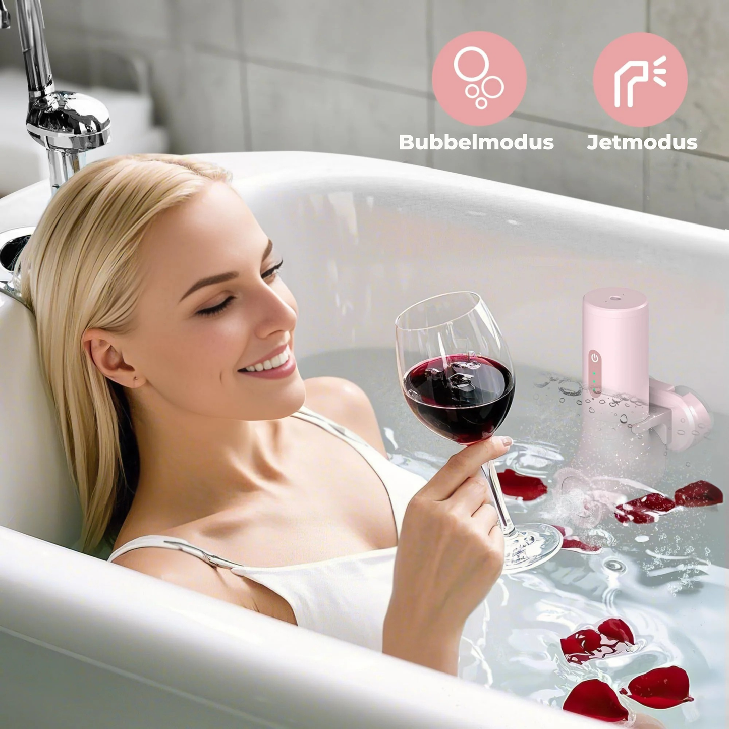 BubbleEase | Draadloos jetspa-systeem