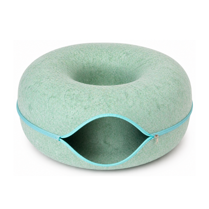SnugNest | Vilten kattentunnel-kattenbed - Jumbo-formaat
