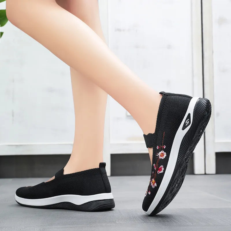ErgoFlora – Bloemige Sneakers Met Orthopedisch Comfort