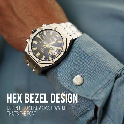 Sentinel | Stalen hex-bezel smartwatch