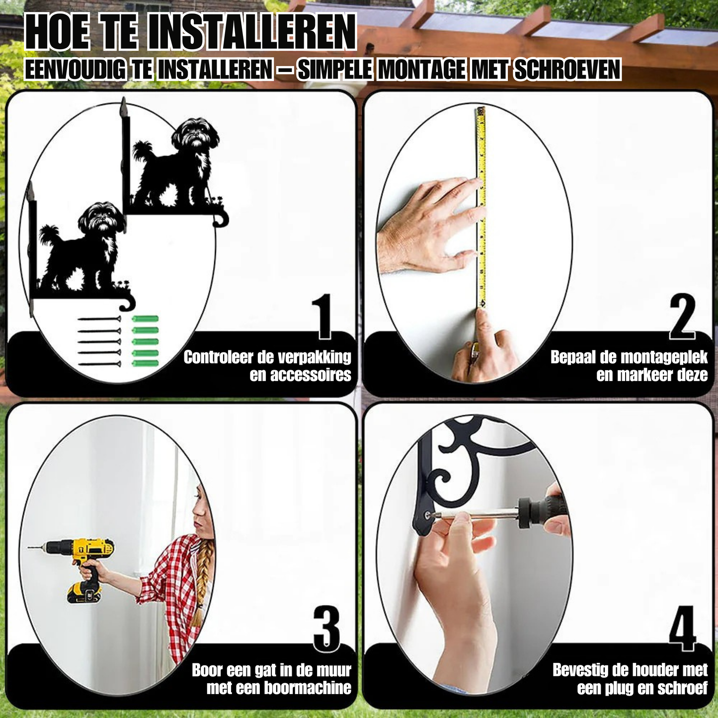 Metalen hangbeugel - Shih Tzu