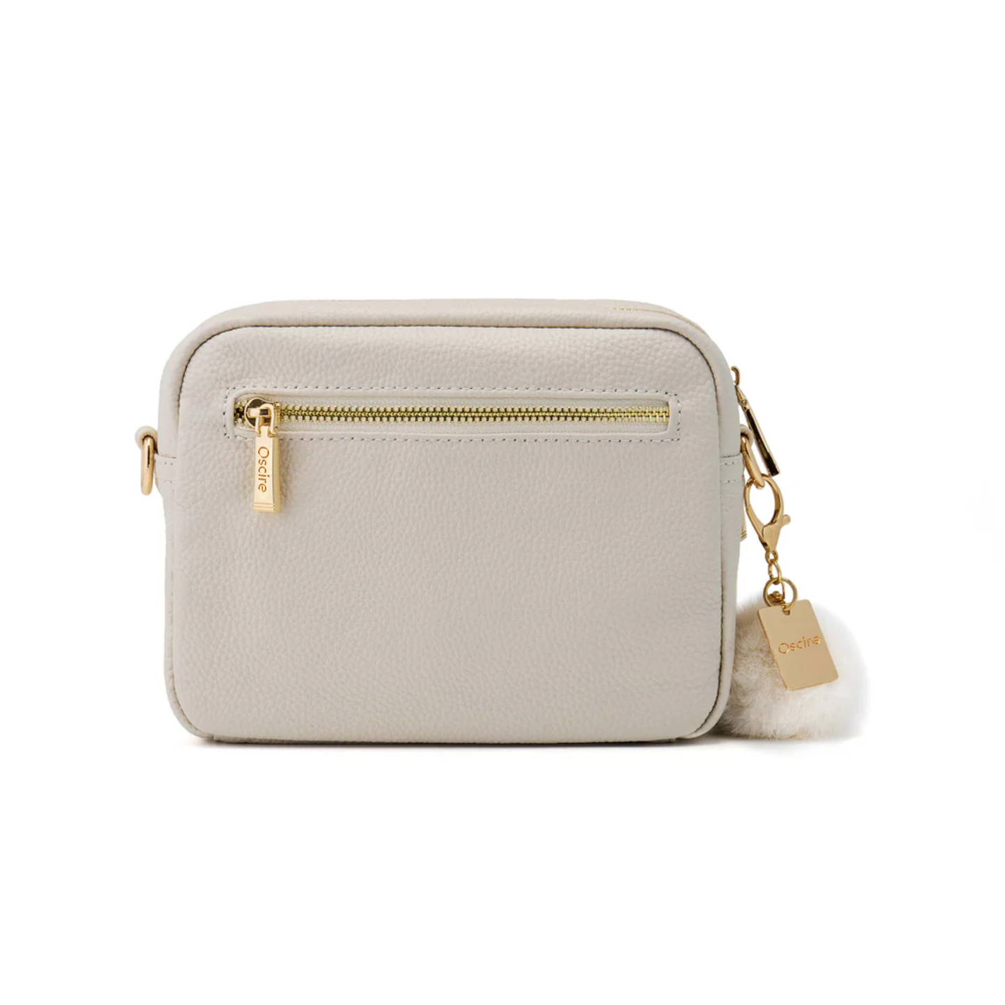 Luma | Compacte lederen crossbodytas - Ivoor
