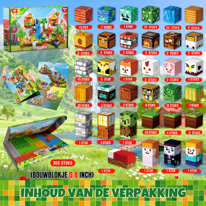 Graslandplezier - Magnetische Bouwtegels STEM Speelgoed | 2025 Dorpscollectie | 100–300 stuks | 2cm