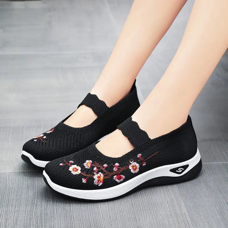 ErgoFlora – Bloemige Sneakers Met Orthopedisch Comfort