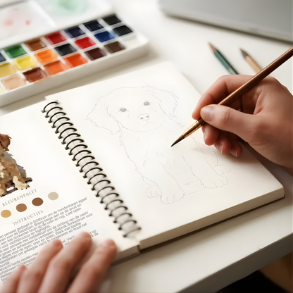 Complete aquarelboekenset – GRATIS aquarelverf en penselen inbegrepen