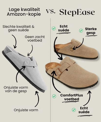StepEase | Suède comfort-clog