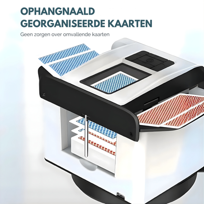2-in-1 Automatische Kaartenschudder en Dealer met 4 Afstandsbedieningen voor Kaartuitgifte