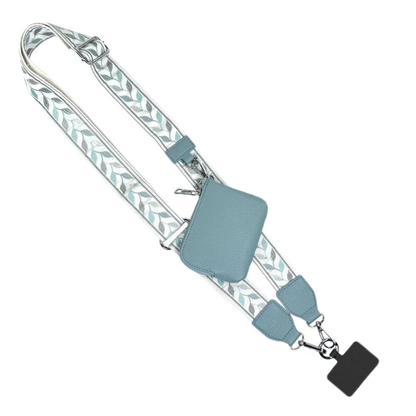 Clip & Go-riem met RFID-etui – bladmotief