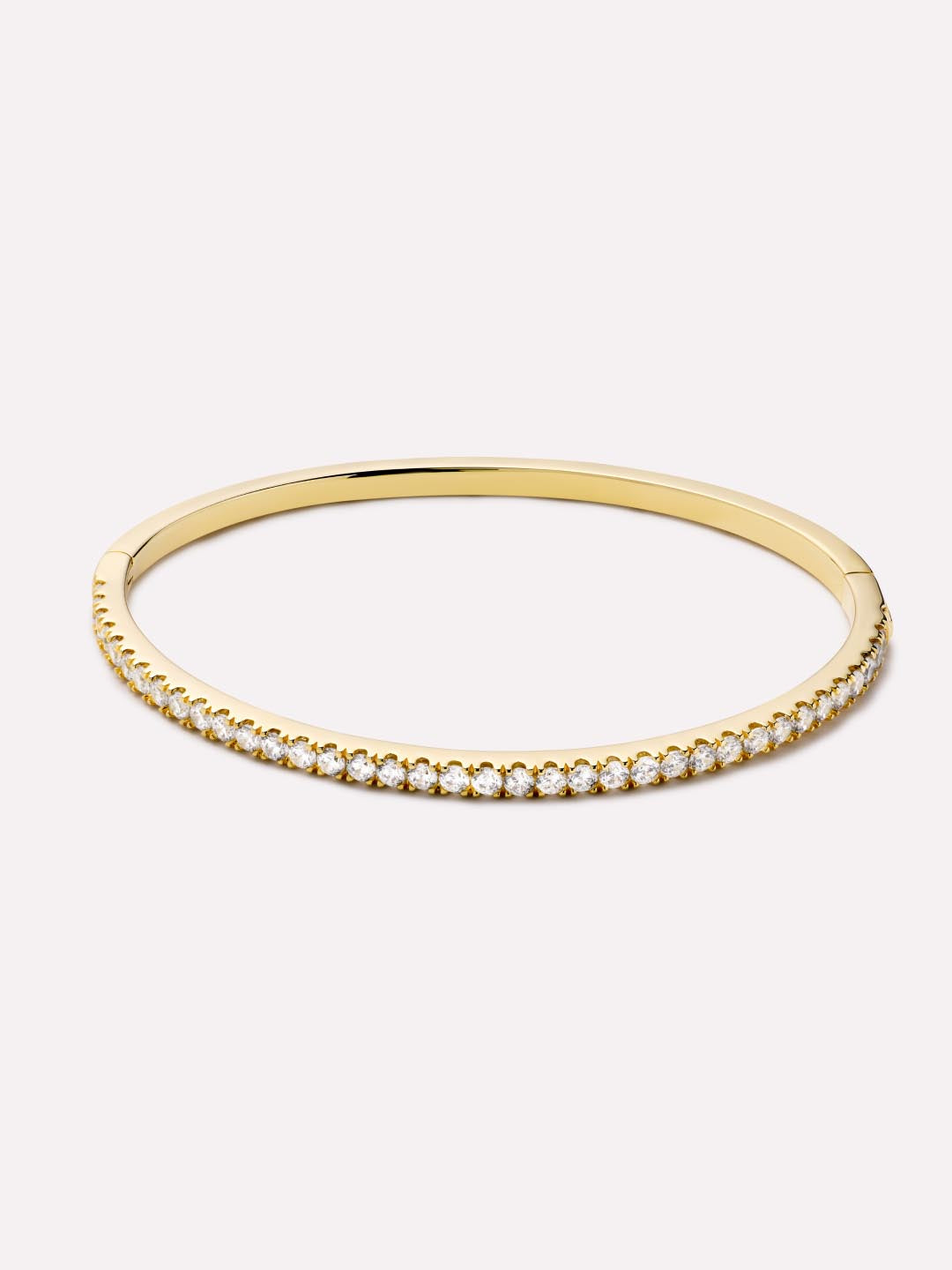 SilkGlow | Elegante Slanke Bangle - 14K Goud op Zilver