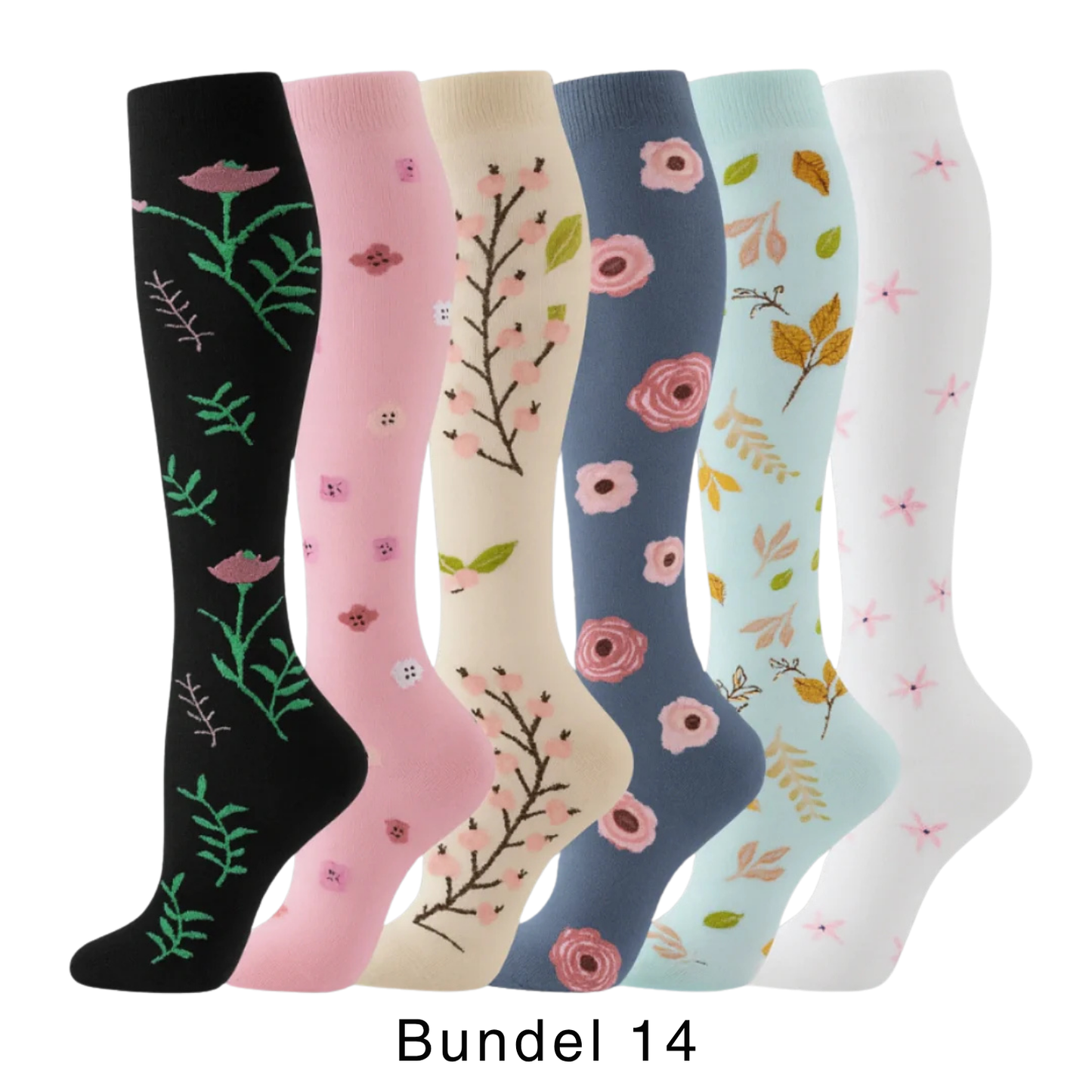 Colorify | Kleurrijke compressiekous (6 paar)