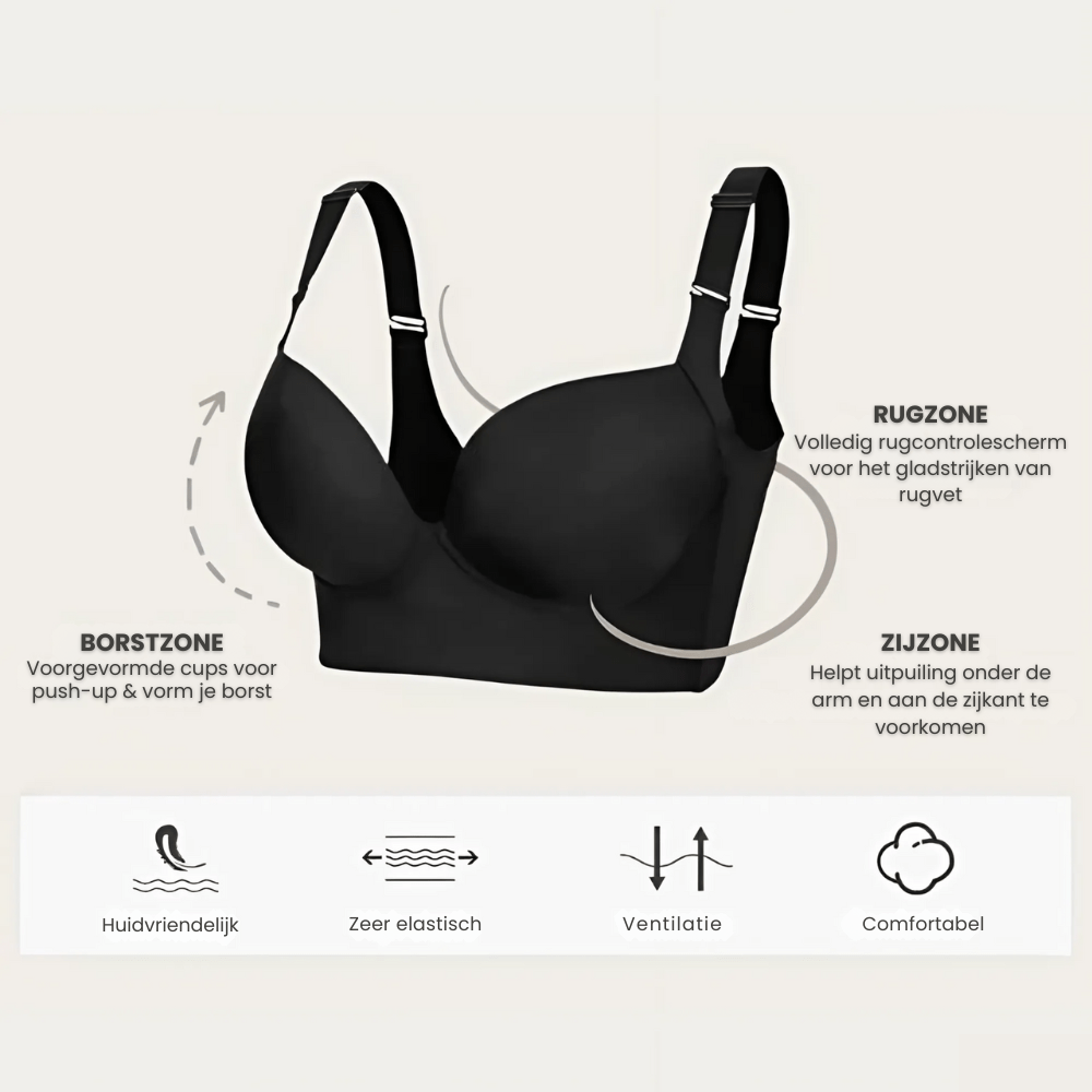 Magic SmoothLift Push-Up BH voor Volle Buste – Directe Gladde Ruglijn & Daglang Draagcomfort