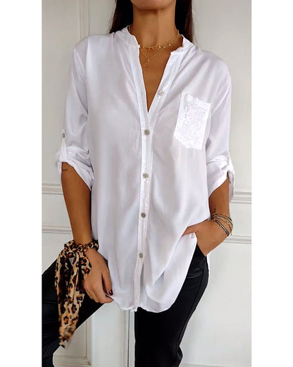Sparkle Chic Blouse – Paillettenlook