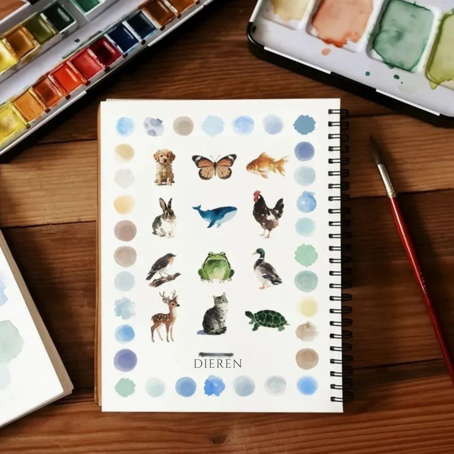 Complete aquarelboekenset – GRATIS aquarelverf en penselen inbegrepen
