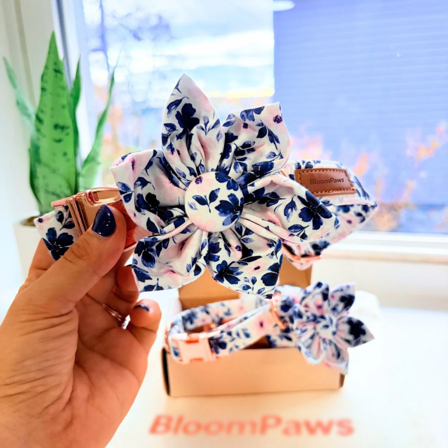 BloomPaws | Verstelbare Hondenhalsband - Klimop