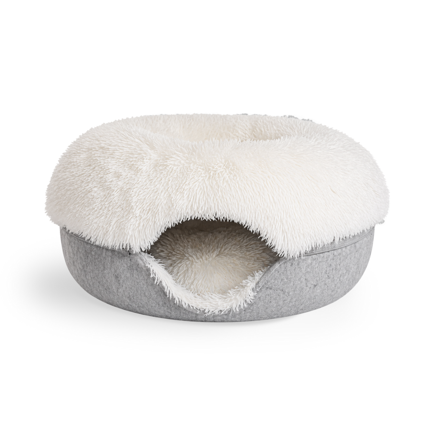 SnugNest | Vilten kattentunnel-kattenbed - Kalmerende donut