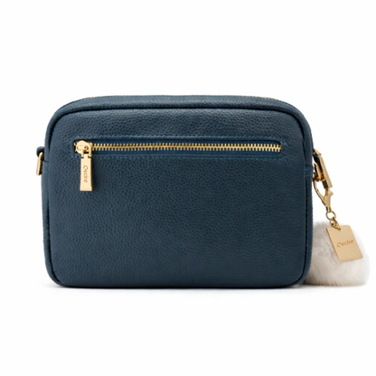 Luma | Compacte lederen crossbodytas - Blauwe Lagune