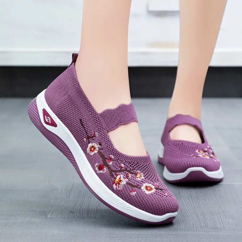 ErgoFlora – Bloemige Sneakers Met Orthopedisch Comfort