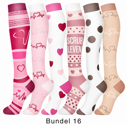 Colorify | Kleurrijke compressiekous (6 paar)