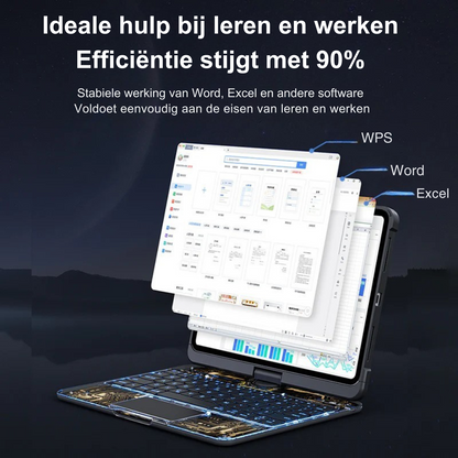 Transparante 360° iPad Toetsenbord Beschermhoes