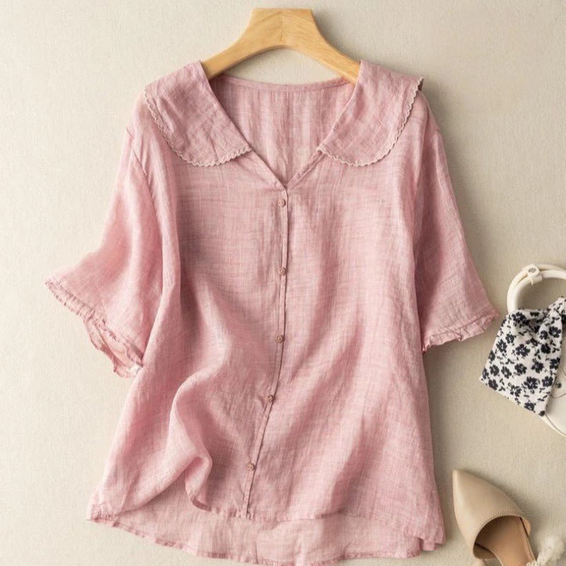 Isabelle | Lichtgewicht Linnen Blouse
