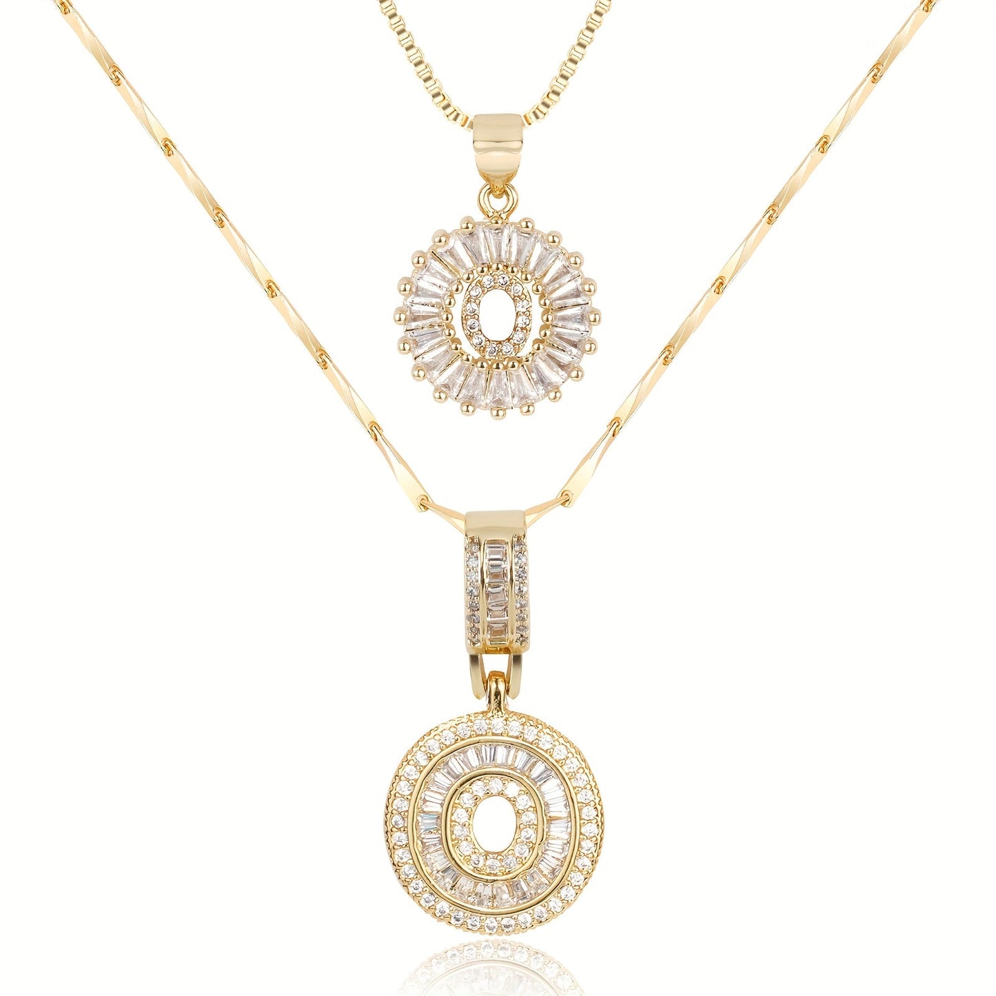 GemLetter | 14K Ketting met Diamanten Initiaal Hanger