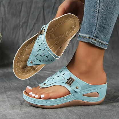 Élodie – Dames-slippers met sleehak en teenstuk