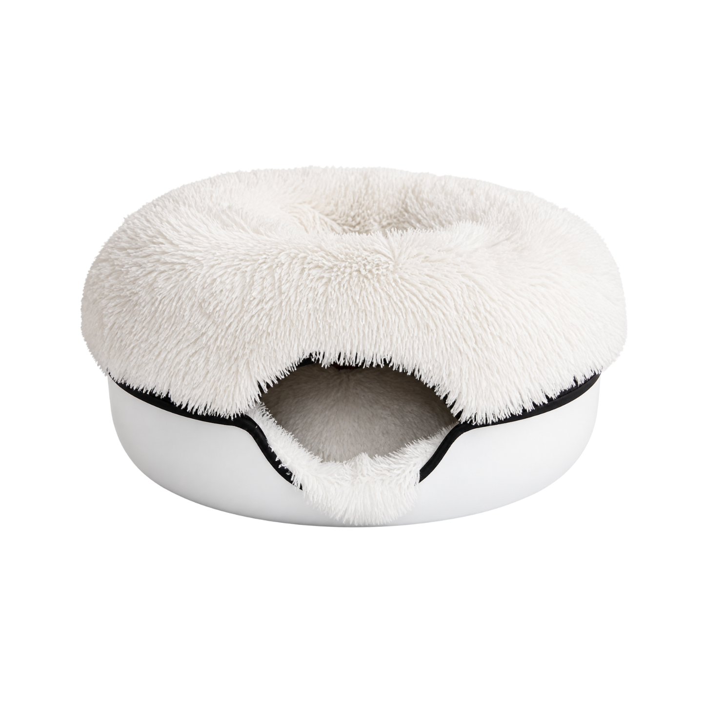 SnugNest | Vilten kattentunnel-kattenbed - Kalmerende donut