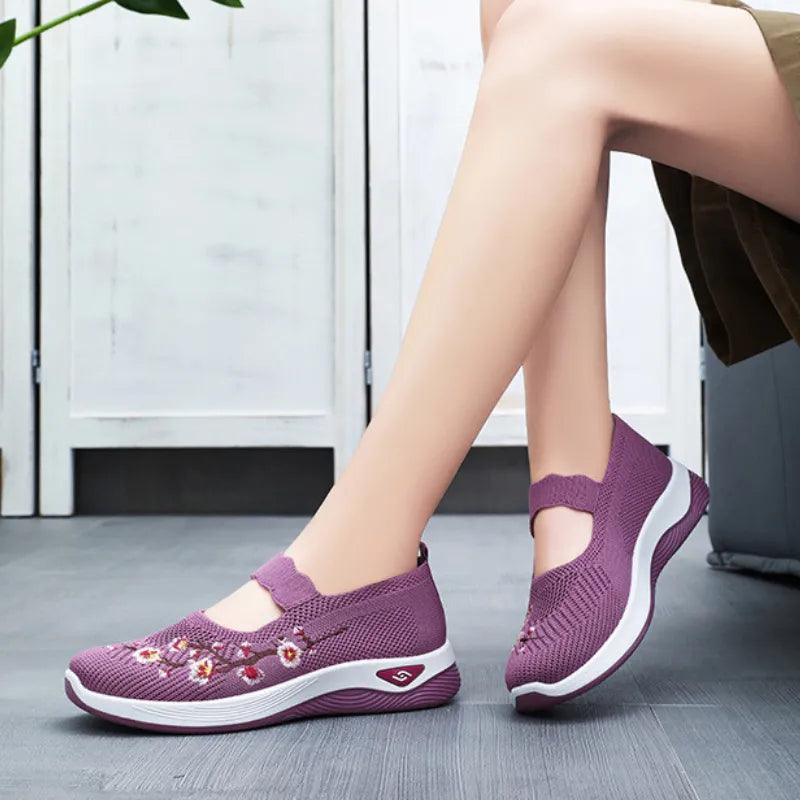 ErgoFlora – Bloemige Sneakers Met Orthopedisch Comfort