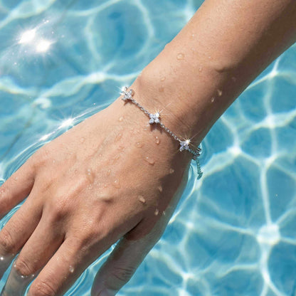 Kristallen bloemenarmband