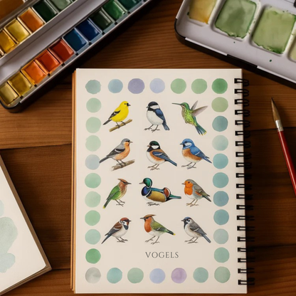 Complete aquarelboekenset – GRATIS aquarelverf en penselen inbegrepen