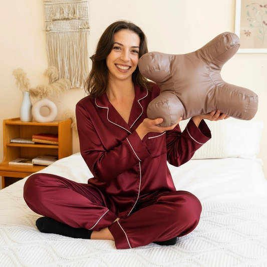 SilkaContour Anti-Rimpel Slaapkussen met Satijnen Hoes voor Huidverzorging en Comfort