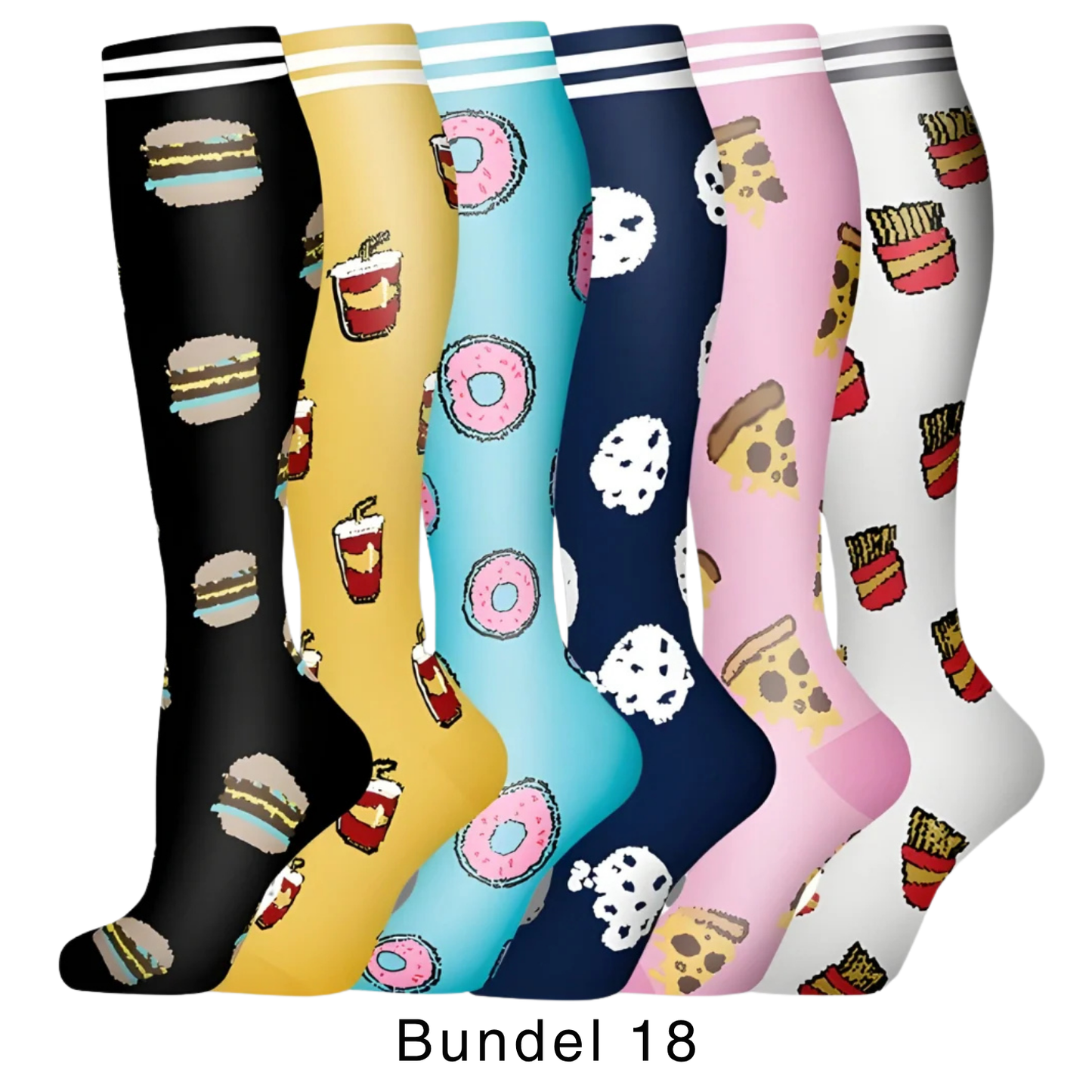 Colorify | Kleurrijke compressiekous (6 paar)