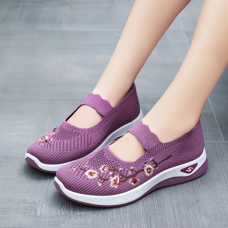 ErgoFlora – Bloemige Sneakers Met Orthopedisch Comfort