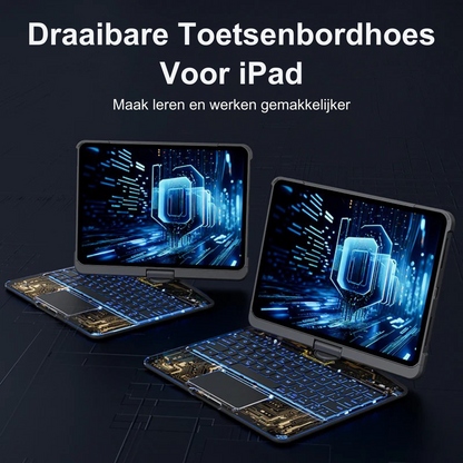Transparante 360° iPad Toetsenbord Beschermhoes