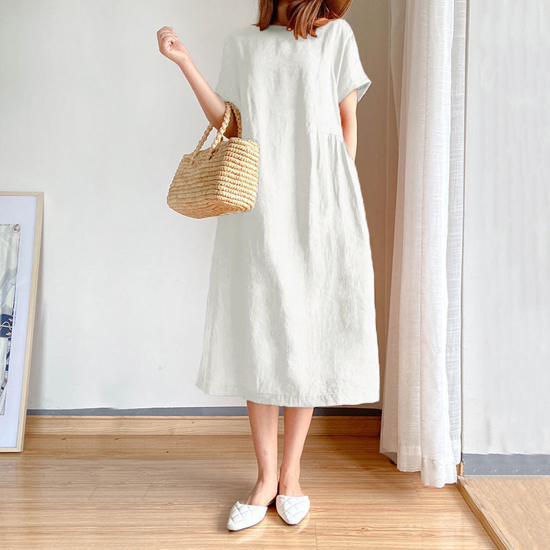 Jana Linnen jurk – Tijdloos comfort in kleur