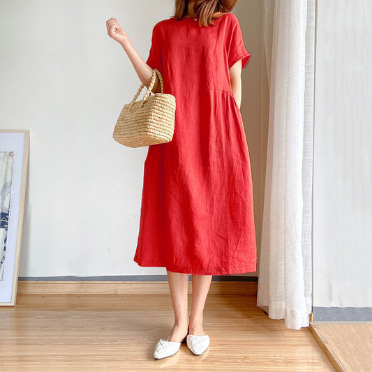 Jana Linnen jurk – Tijdloos comfort in kleur