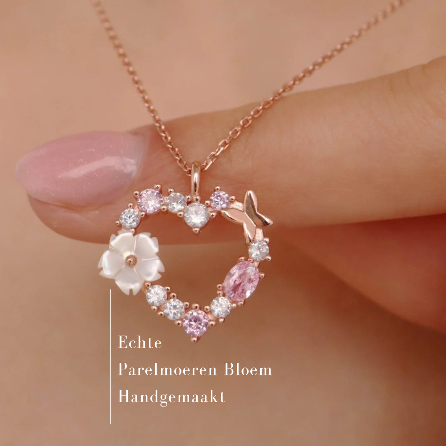 LustraGem | Sierlijke ketting met hartjeshanger