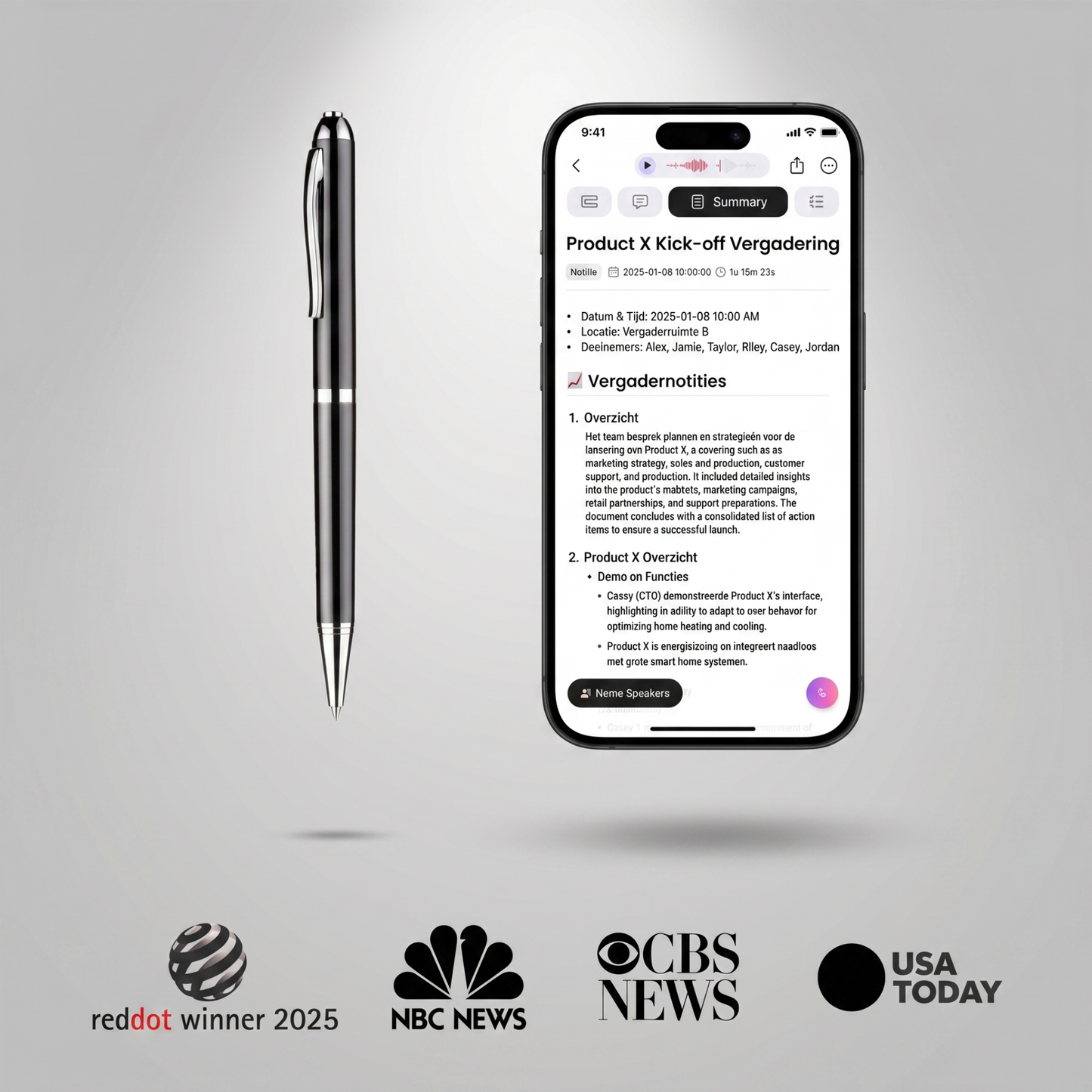 Floatzy | AI Transcriptie-pen