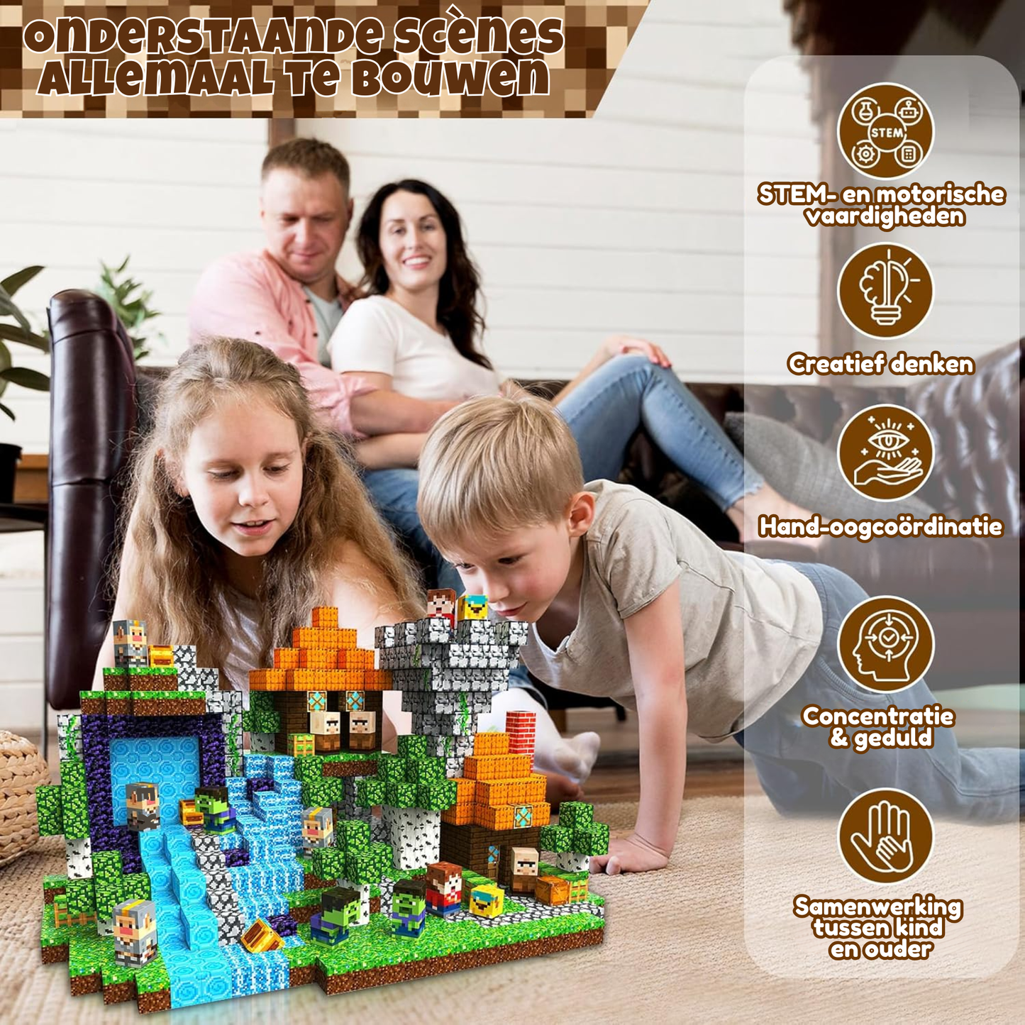 Pixelwereld - Magnetische Bouwtegels STEM Speelgoed | 2025 Avonturencollectie | 200 stuks | 2cm