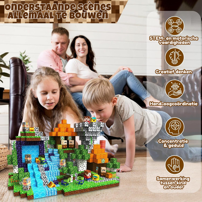 Pixelwereld - Magnetische Bouwtegels STEM Speelgoed | 2025 Avonturencollectie | 200 stuks | 2cm
