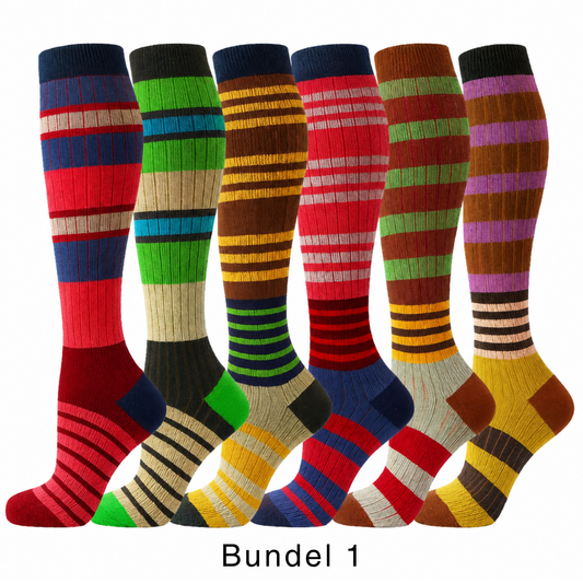Colorify | Kleurrijke compressiekous (6 paar)