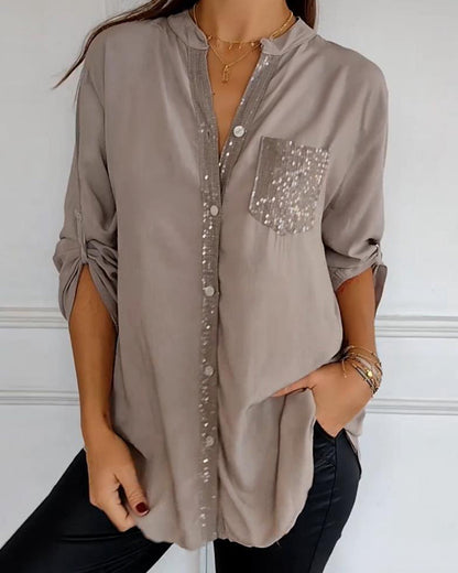 Sparkle Chic Blouse – Paillettenlook
