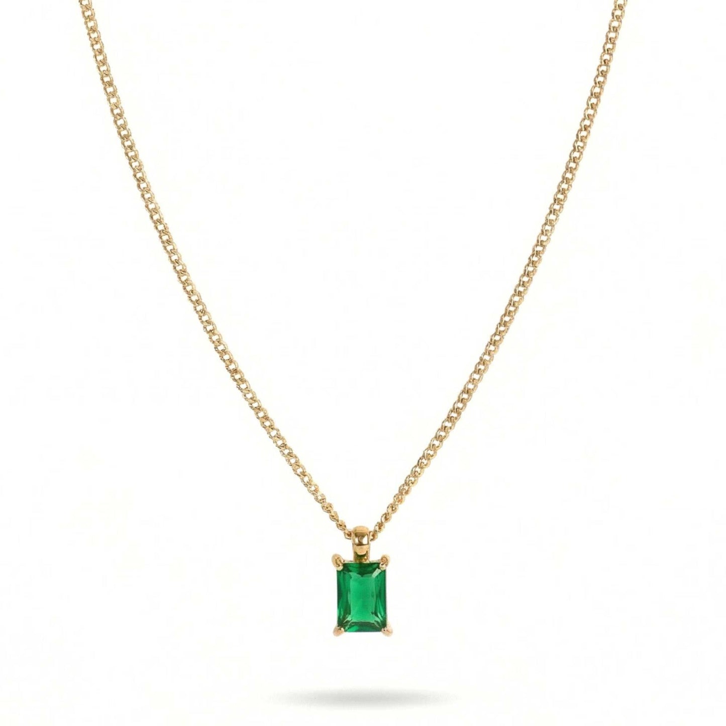 Hangerketting met smaragd