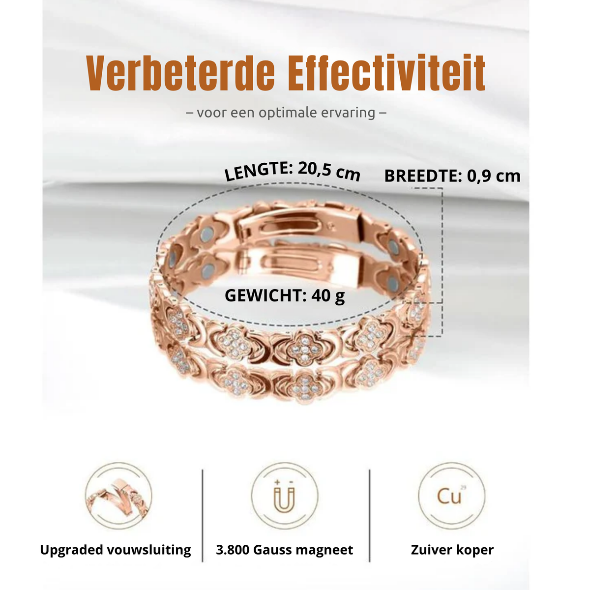 Koperen Magetische Energie Armband voor Vrouwen