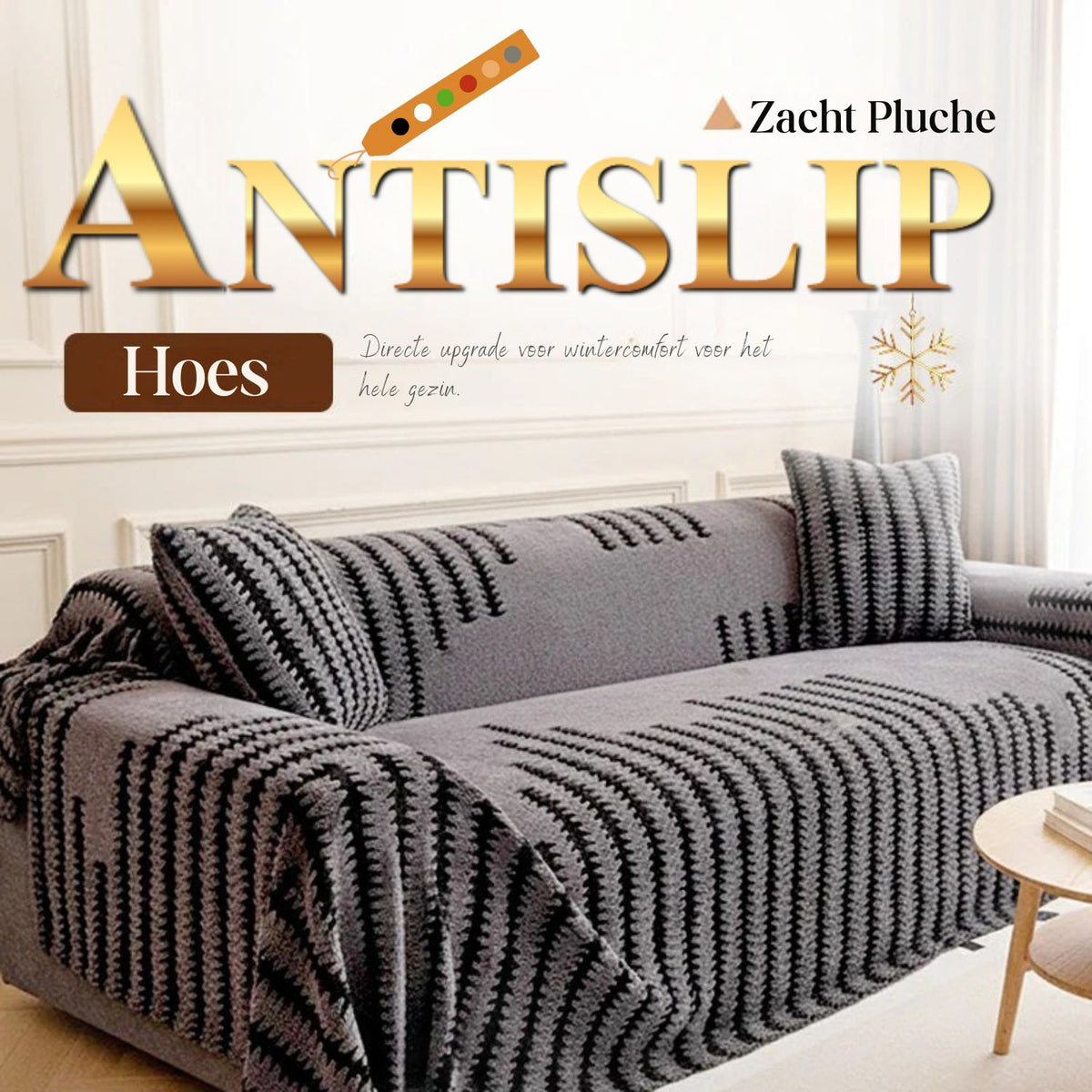 CozyShield Bankhoes – Warm, Antislip en Zacht Pluche Winterontwerp