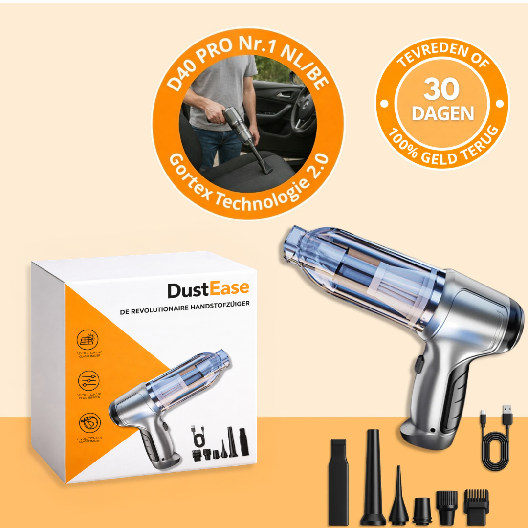 DustEase | De Ultieme Auto-Handstofzuiger